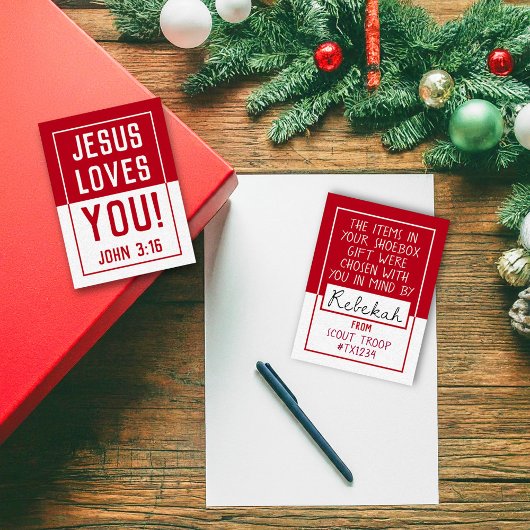 'Made For You' Shoebox Kaart - Rood Notitiekaartje