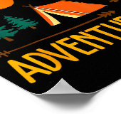 Made Four Adventure 4de verjaardagsfeestje Camping Poster (Hoek)