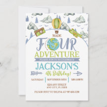 Made Four Adventure 4e Verjaardagsuitnodiging