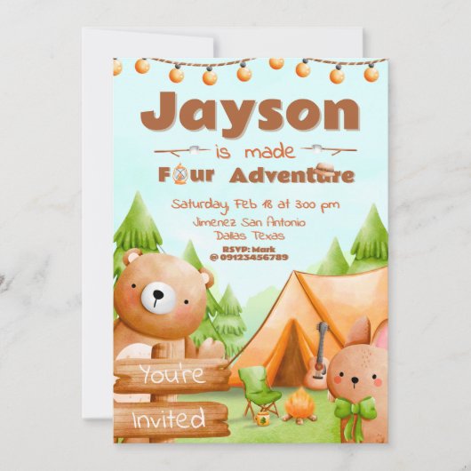 Made Four Adventure - Kamperen Kaart (Voorkant)