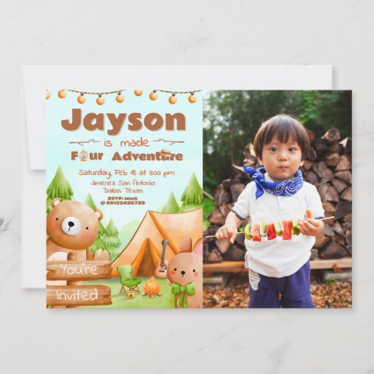 Made Four Adventure - Kamperen met Afbeelding Kaart (Voorkant)