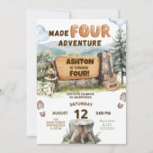 Made FOUR Adventure Woodlands Birthday Kaart (Voorkant)