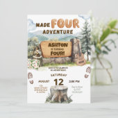 Made FOUR Adventure Woodlands Birthday Kaart (Staand voorkant)