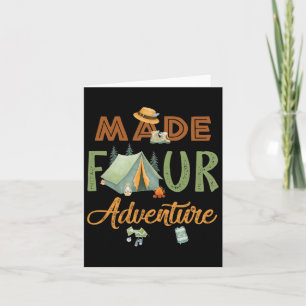 Made Four Avontuur 4de Verjaardag Camping Thema Fe Kaart
