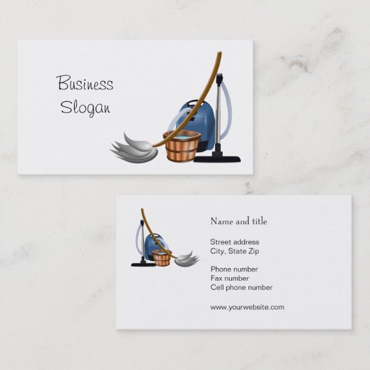 Made-id-service reinigen Maak verbinding met uw kl Visitekaartje (Voorkant / Achterkant)