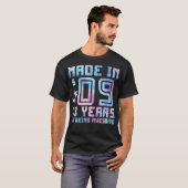 Made in 09 13 jaar Geweldige 13e verjaardag, gebor T-shirt (Voorkant volledig)