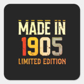 Made in 1905 Limited Edition Vierkante Sticker (Voorkant)