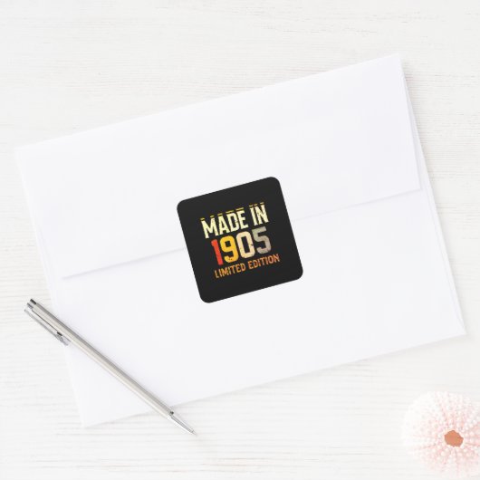 Made in 1905 Limited Edition Vierkante Sticker (Envelop)