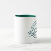 Made in 1935, geboortejaar, groene ronde rubberzeg mok (Midden)