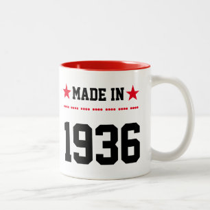 Made in 1936 tweekleurige koffiemok