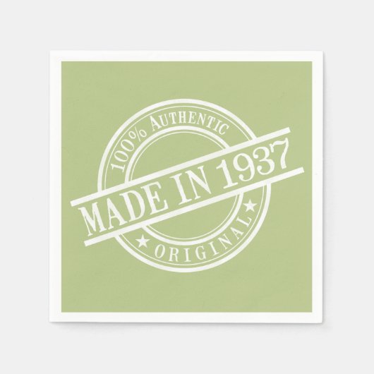 Made in 1937 servet (Voorkant)