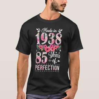 Made in 1938 85 Year Old 85th Birthday for Girl Wo T-shirt