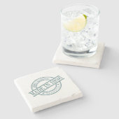 Made in 1938 Geboortejaar Rond Rubber Stamp Logo Stenen Onderzetter (Zijkant)