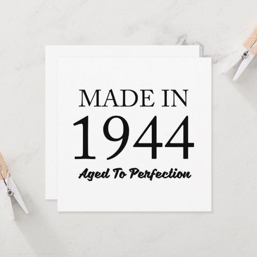 Made in 1944 kaart (Voorkant / Achterkant in situ)