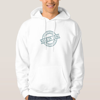 Made in 1946, geboortejaar, groene ronde rubberzeg hoodie