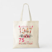 Made in 1947 Floral 75 jaar oud 75th Birthday Gift Tote Bag (Achterkant)