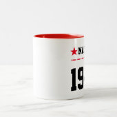 Made in 1947 tweekleurige koffiemok (Center)