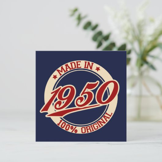 Made in 1950 kaart (Staand voorkant)