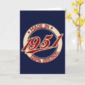 Made in 1951 kaart (Gele Bloem)