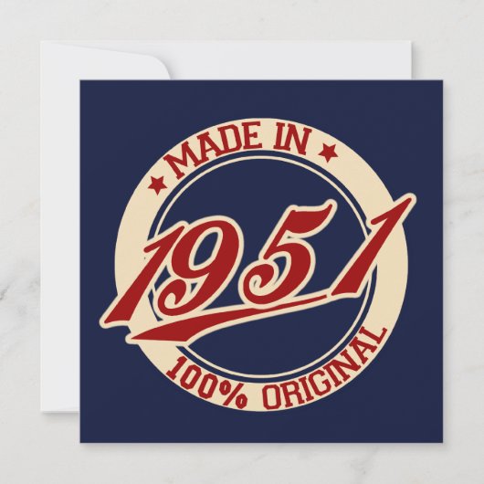 Made in 1951 kaart (Voorkant)