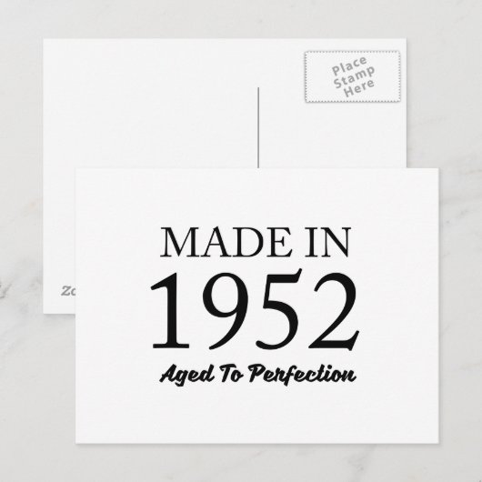 Made in 1952 briefkaart (Voorkant / Achterkant)