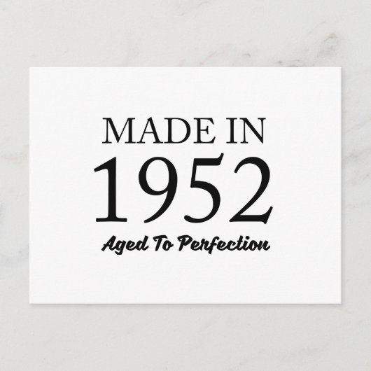 Made in 1952 briefkaart (Voorkant)