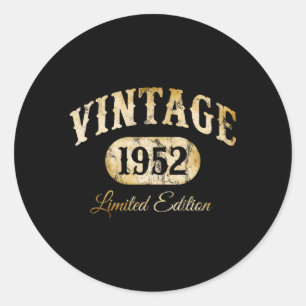 Made in 1952 ronde sticker