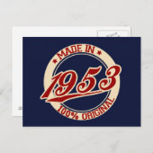 Made In 1953 Briefkaart (Voorkant / Achterkant)