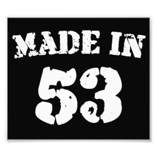 Made in 1953 foto afdruk
