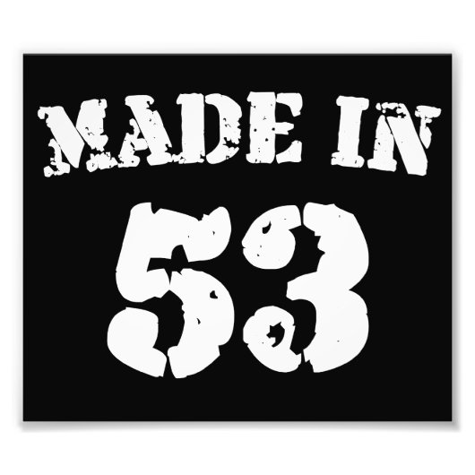 Made in 1953 foto afdruk (Voorkant)