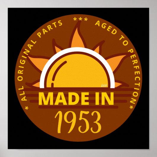 MADE IN 1953 grappig verjaardagscadeau Poster (Voorkant)