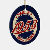 Made in 1953 keramisch ornament (Rechts)