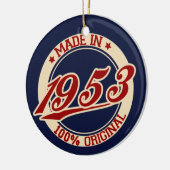 Made in 1953 keramisch ornament (Links)
