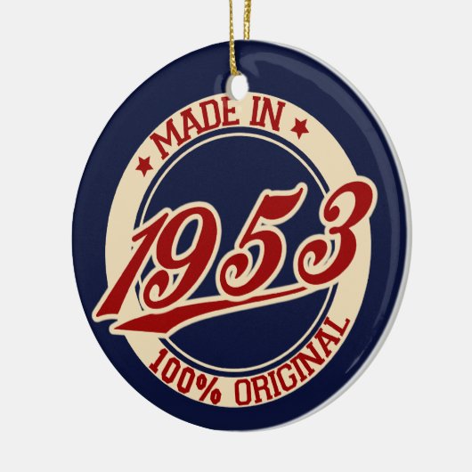 Made in 1953 keramisch ornament (Links)