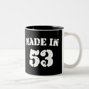 Made in 1953 tweekleurige koffiemok