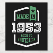 Made in 1953 wijn etiket (Enkel label)