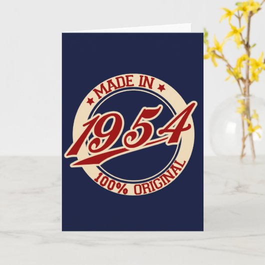 Made in 1954 kaart (Gele Bloem)