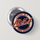 Made in 1954 ronde button 5,7 cm (Voorkant /achterkant)
