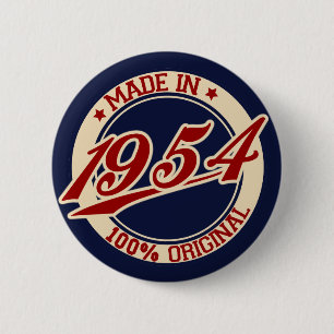 Made in 1954 ronde button 5,7 cm