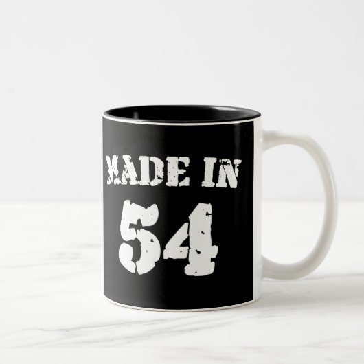 Made in 1954 tweekleurige koffiemok (Rechts)