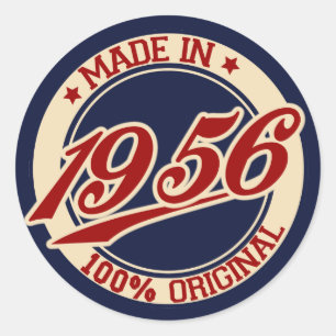 Made in 1956 ronde sticker