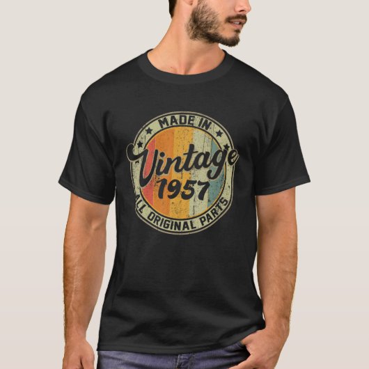 Made in 1957 65th Birthday 65 Years Old Gifts Mann T-shirt (Voorkant)