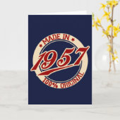 Made in 1957 kaart (Gele Bloem)