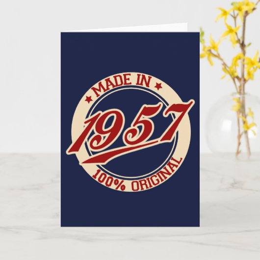 Made in 1957 kaart (Gele Bloem)