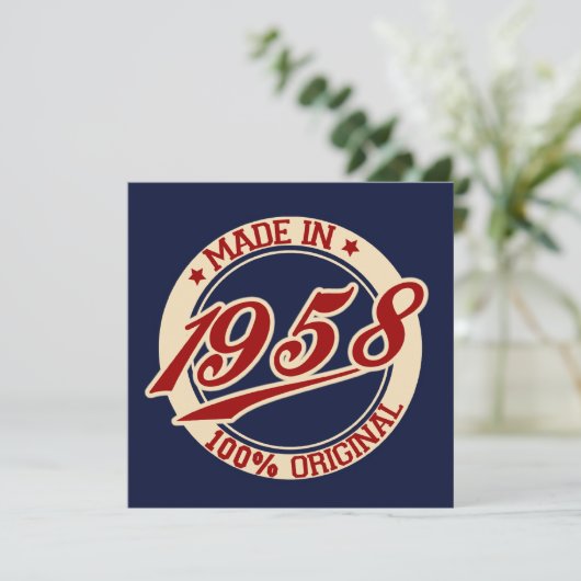 Made in 1958 kaart (Staand voorkant)