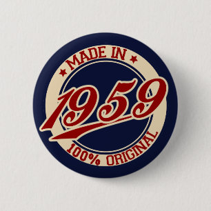 Made in 1959 ronde button 5,7 cm