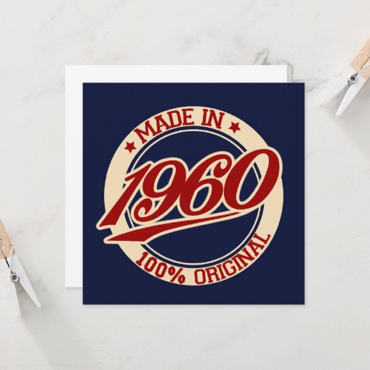 Made in 1960 kaart (Voorkant / Achterkant in situ)