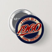 Made in 1960 ronde button 5,7 cm (Voorkant /achterkant)