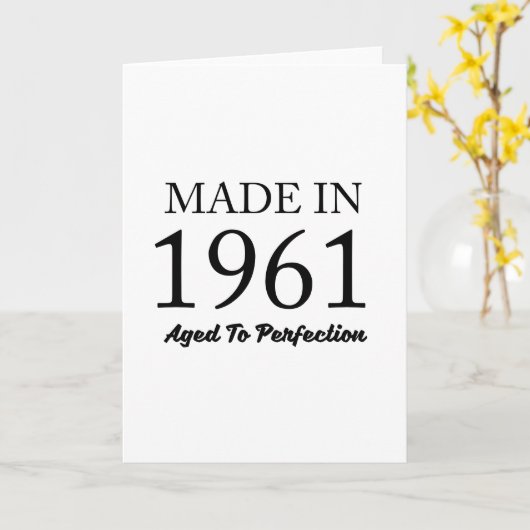 Made in 1961 kaart (Gele Bloem)