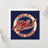 Made in 1961 kaart (Voorkant / Achterkant in situ)